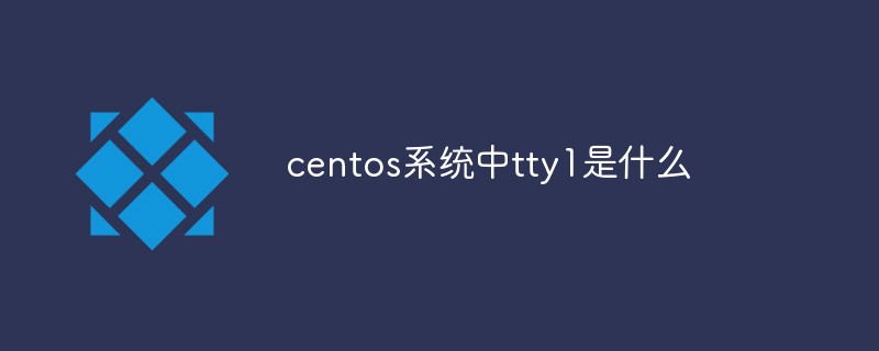 centos系统中tty1是什么