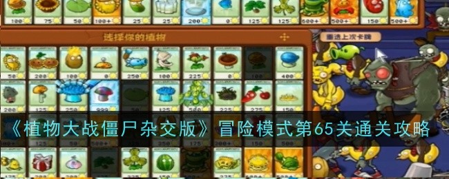 《植物大战僵尸杂交版》冒险模式第65关通关攻略