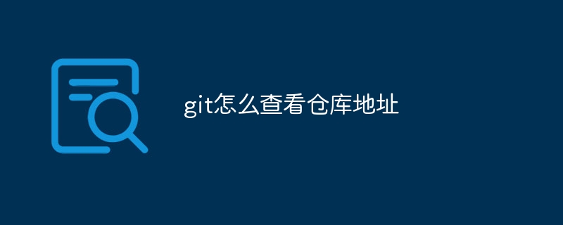 git怎么查看仓库地址