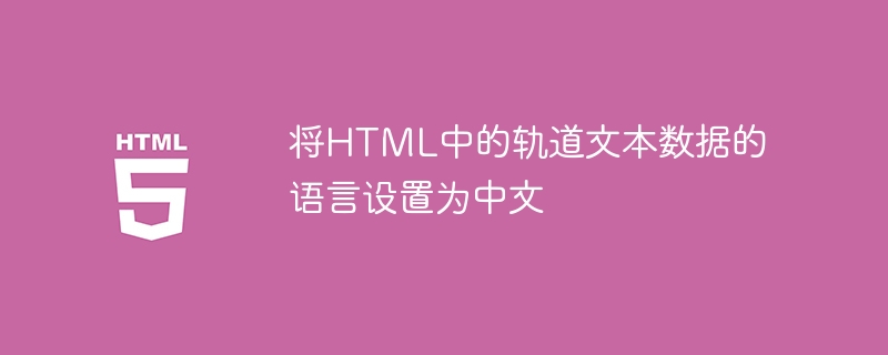 将html中的轨道文本数据的语言设置为中文