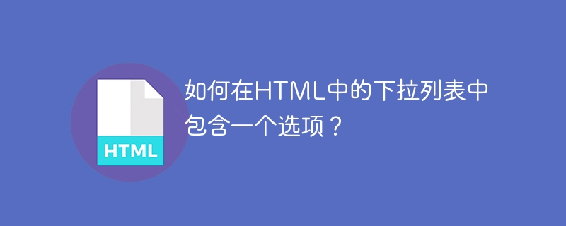 如何在HTML中的下拉列表中包含一个选项？