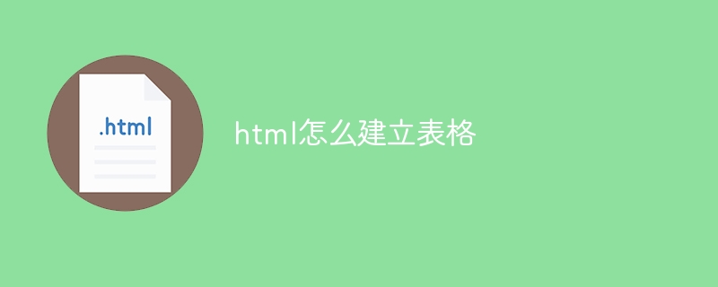 html怎么建立表格