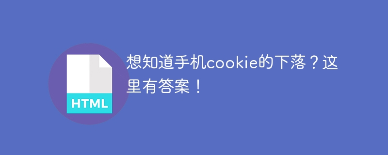 想知道手机cookie的下落？这里有答案！