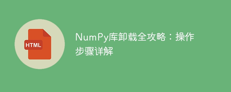 逐步指南：如何正确地卸载 NumPy 库