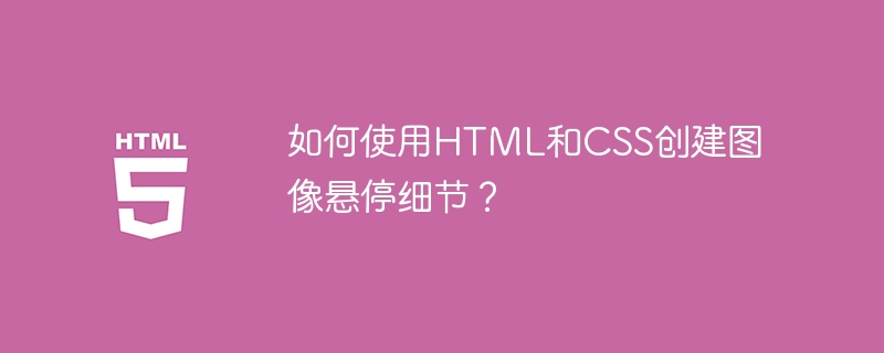 如何使用html和css创建图像悬停细节？