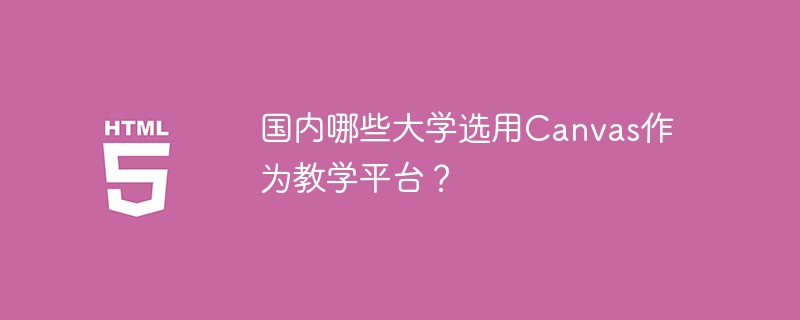 国内有哪些大学采用Canvas作为教学平台？