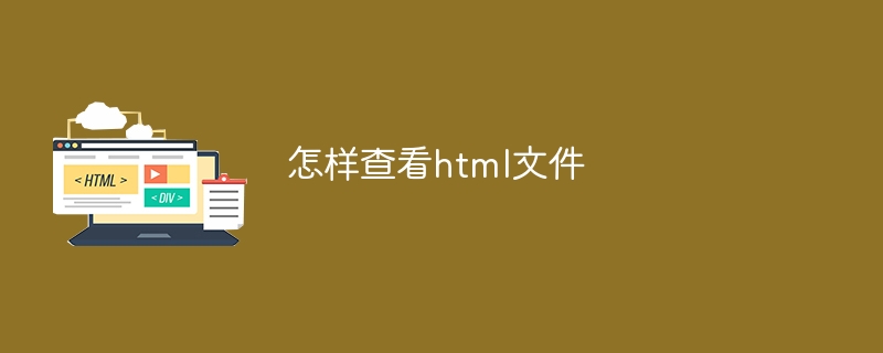 怎样查看html文件