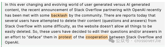 Stack Overflow 与 OpenAI 的合作引起了巨大争议