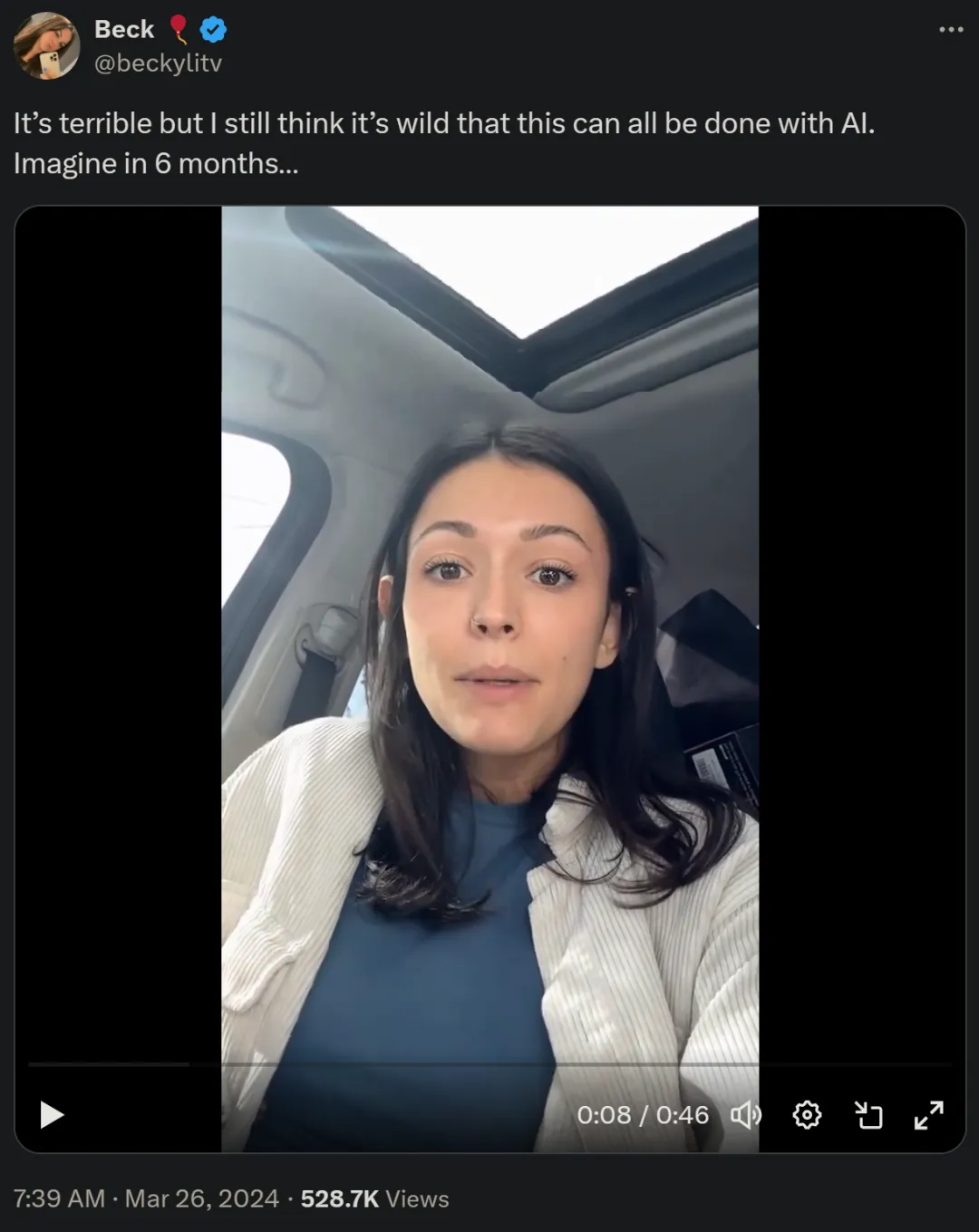 46秒AI生成真人视频爆火，遭在线打假「换口型、声音」