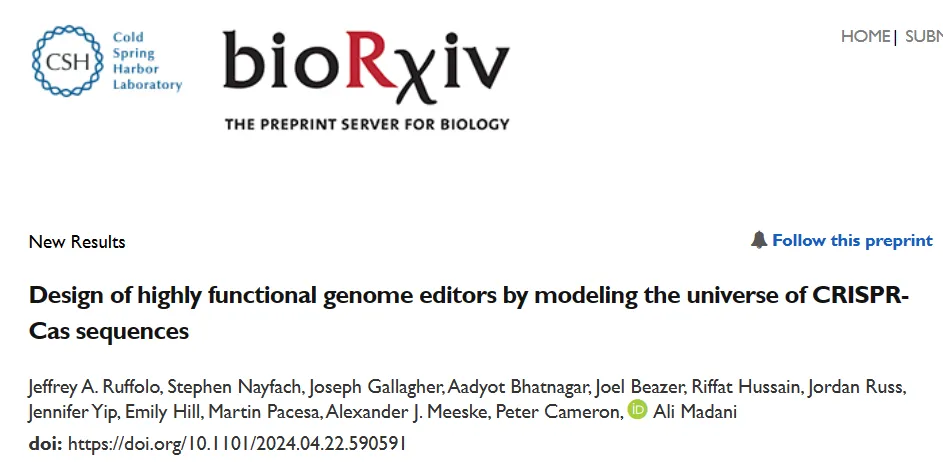 AI可以改写人类基因组吗？首次由AI从头设计的基因编辑器成功编辑人类细胞中DNA