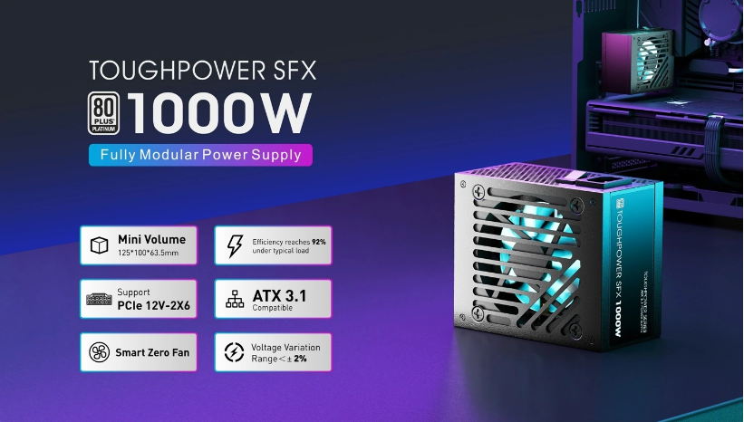 CE-LINK发布Toughpower SFX 1000W电源，荣获80 Plus白金认证并支持ATX 3.1标准