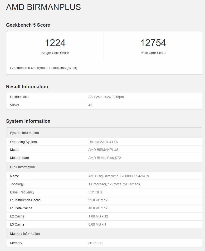 AMD Strix Point 系列 Zen5 ES 处理器最新 Geekbench 跑分曝光，强于 Phoenix 和 Hawk Point APU