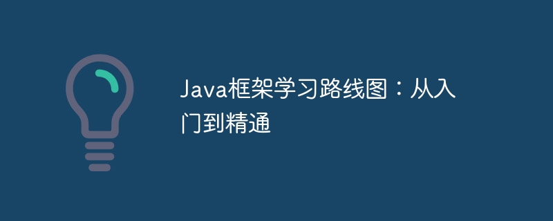 Java框架学习路线图：从入门到精通