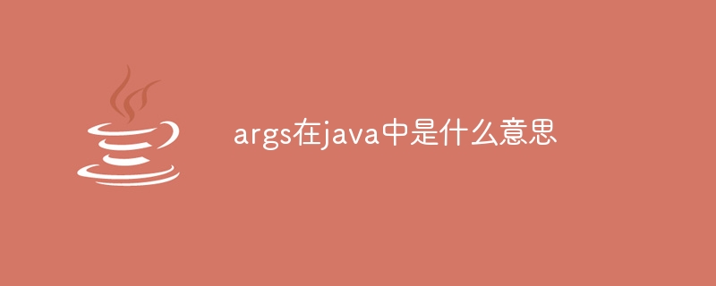 args在java中是什么意思