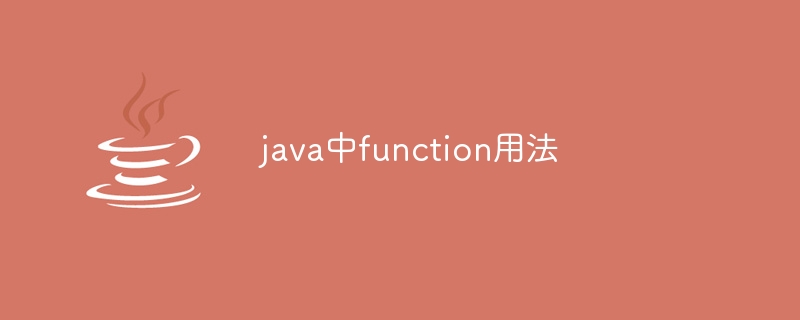 java中function用法