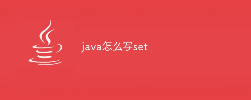 java怎么写set