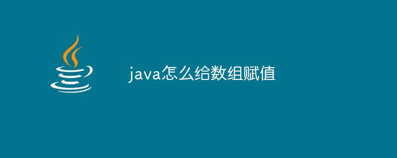 java怎么给数组赋值