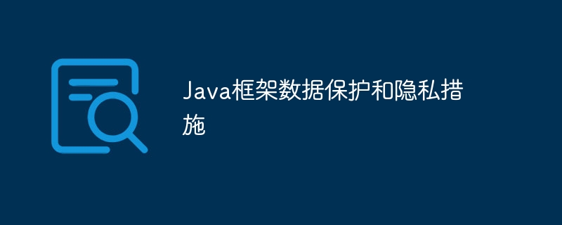 Java框架数据保护和隐私措施