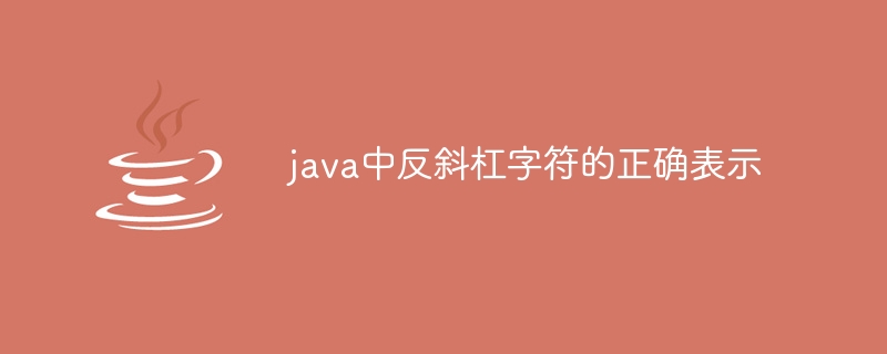 java中反斜杠字符的正确表示