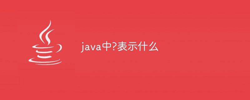 java中?表示什么