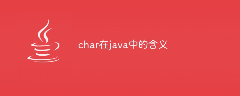 char在java中的含义