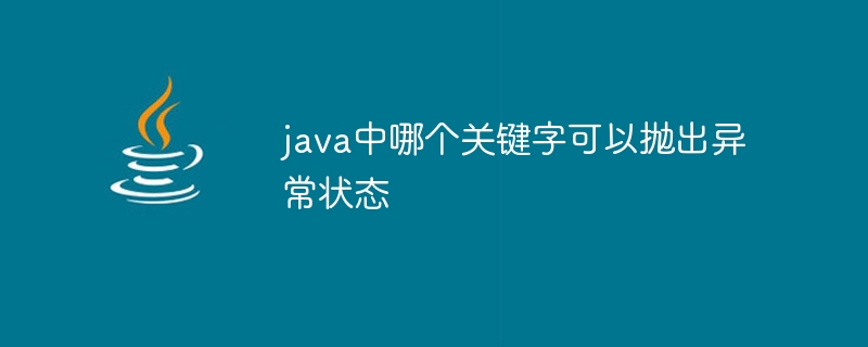 java中哪个关键字可以抛出异常状态