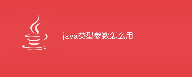 java类型参数怎么用