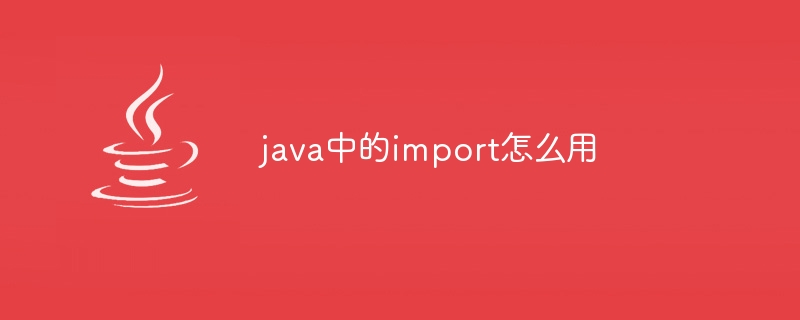 java中的import怎么用