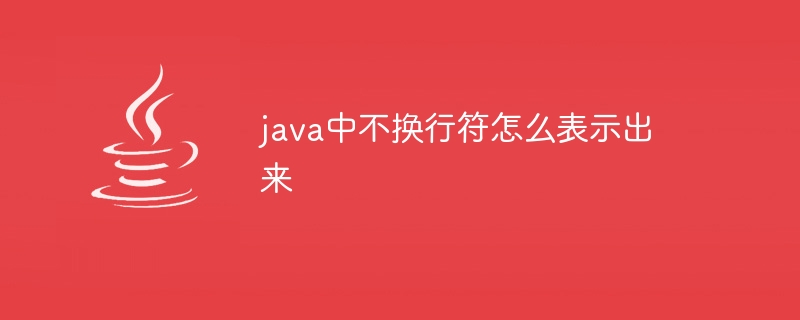 java中不换行符怎么表示出来