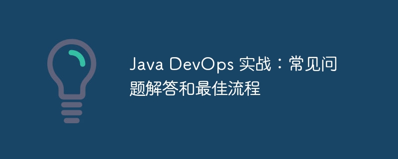 Java DevOps 实战：常见问题解答和最佳流程