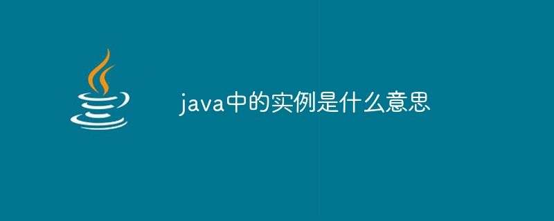 java中的实例是什么意思