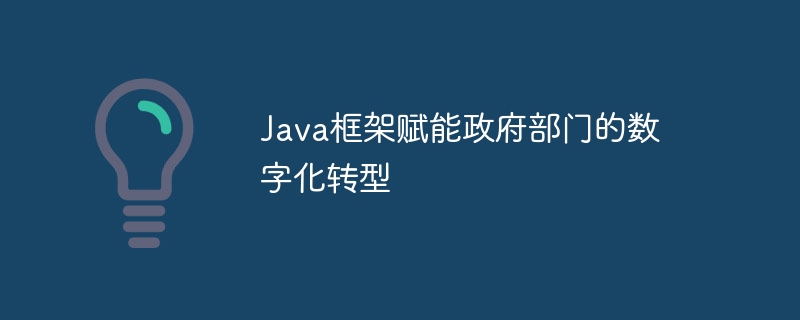 Java框架赋能政府部门的数字化转型