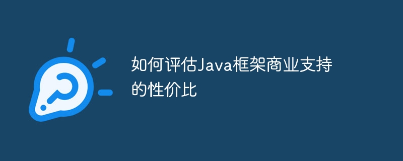 如何评估Java框架商业支持的性价比