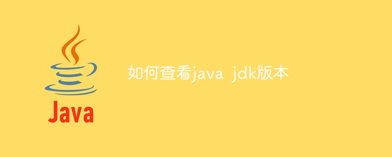 如何查看java jdk版本