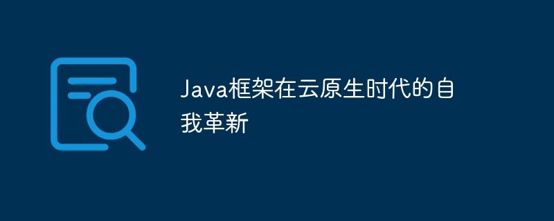 Java框架在云原生时代的自我革新