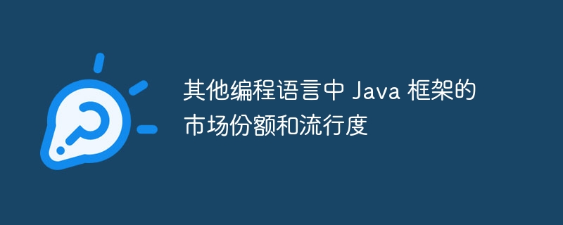 其他编程语言中 Java 框架的市场份额和流行度