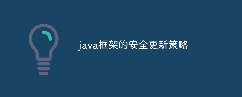 java框架的安全更新策略