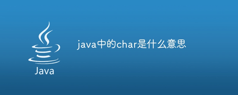 java中的char是什么意思