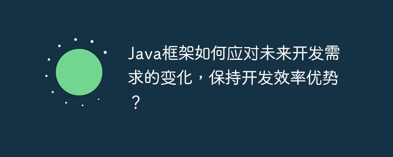 Java框架如何应对未来开发需求的变化，保持开发效率优势？