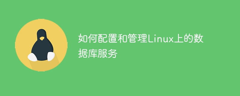 如何配置和管理Linux上的数据库服务