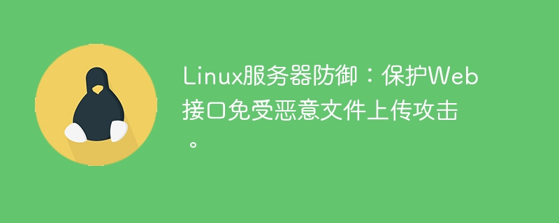 Linux服务器防御：保护Web接口免受恶意文件上传攻击。