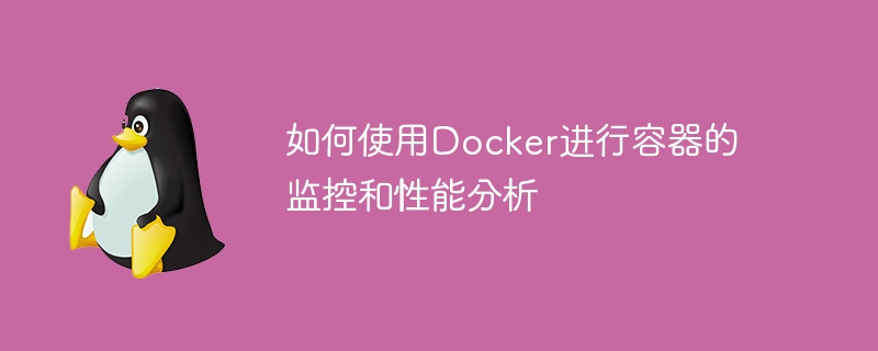 如何使用docker进行容器的监控和性能分析