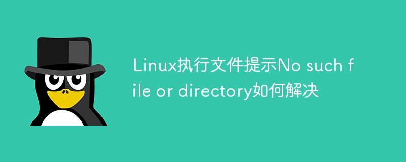 Linux执行文件提示No such file or directory如何解决