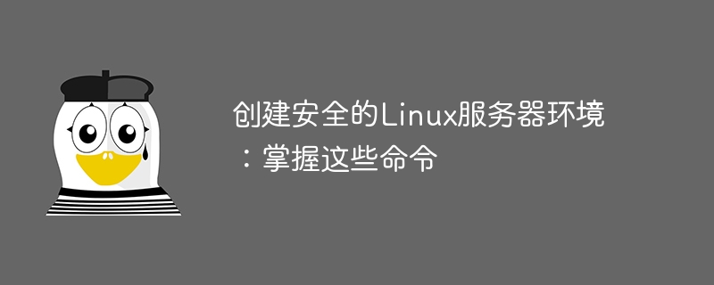 创建安全的linux服务器环境：掌握这些命令