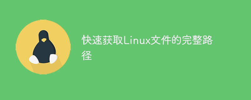 快速获取linux文件的完整路径