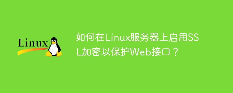 如何在Linux服务器上启用SSL加密以保护Web接口？