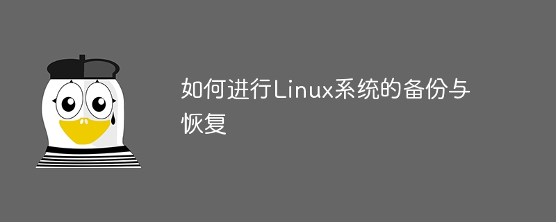 如何进行linux系统的备份与恢复