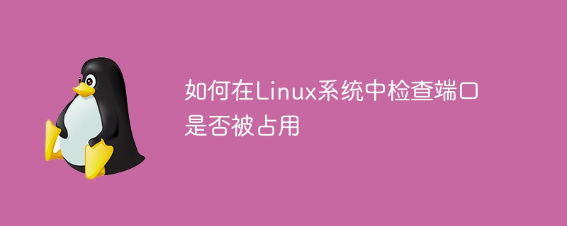 如何在linux系统中检查端口是否被占用