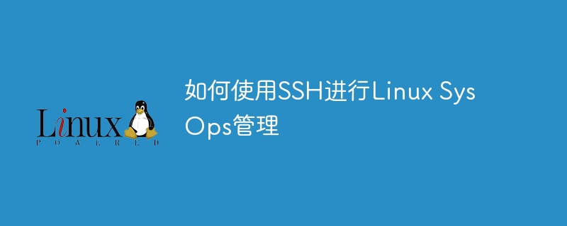 如何使用ssh进行linux sysops管理