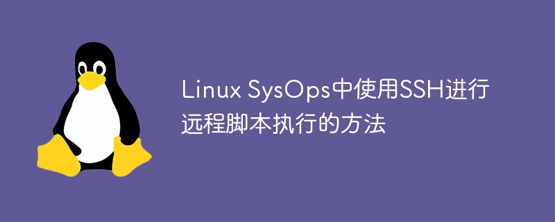 Linux SysOps中使用SSH进行远程脚本执行的方法